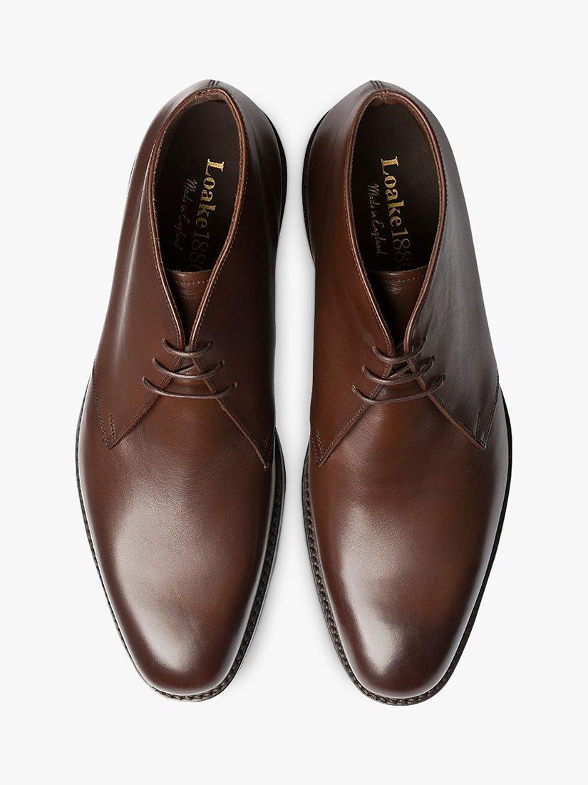Product image 3 of 3, which shows Loake Pimlico Leather Chukka Boots, Dark Brown, 6