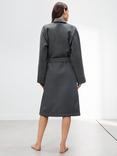 John Lewis Boutique Waffle Unisex Bath Robe, Graphite