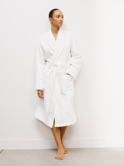 John Lewis Boutique Waffle Unisex Bath Robe - view 2, White