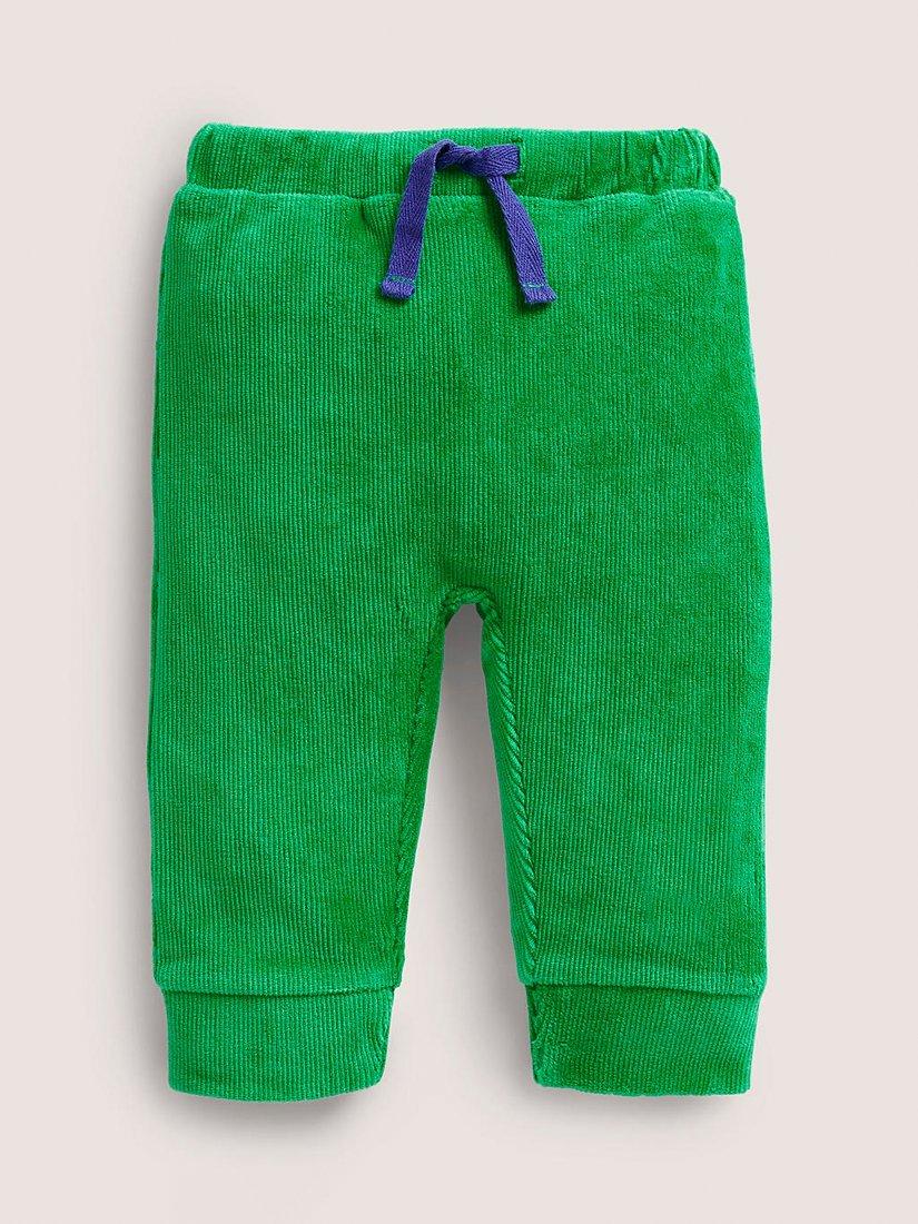 Mini Boden Baby Jersey Corduroy Leggings, Highland Green