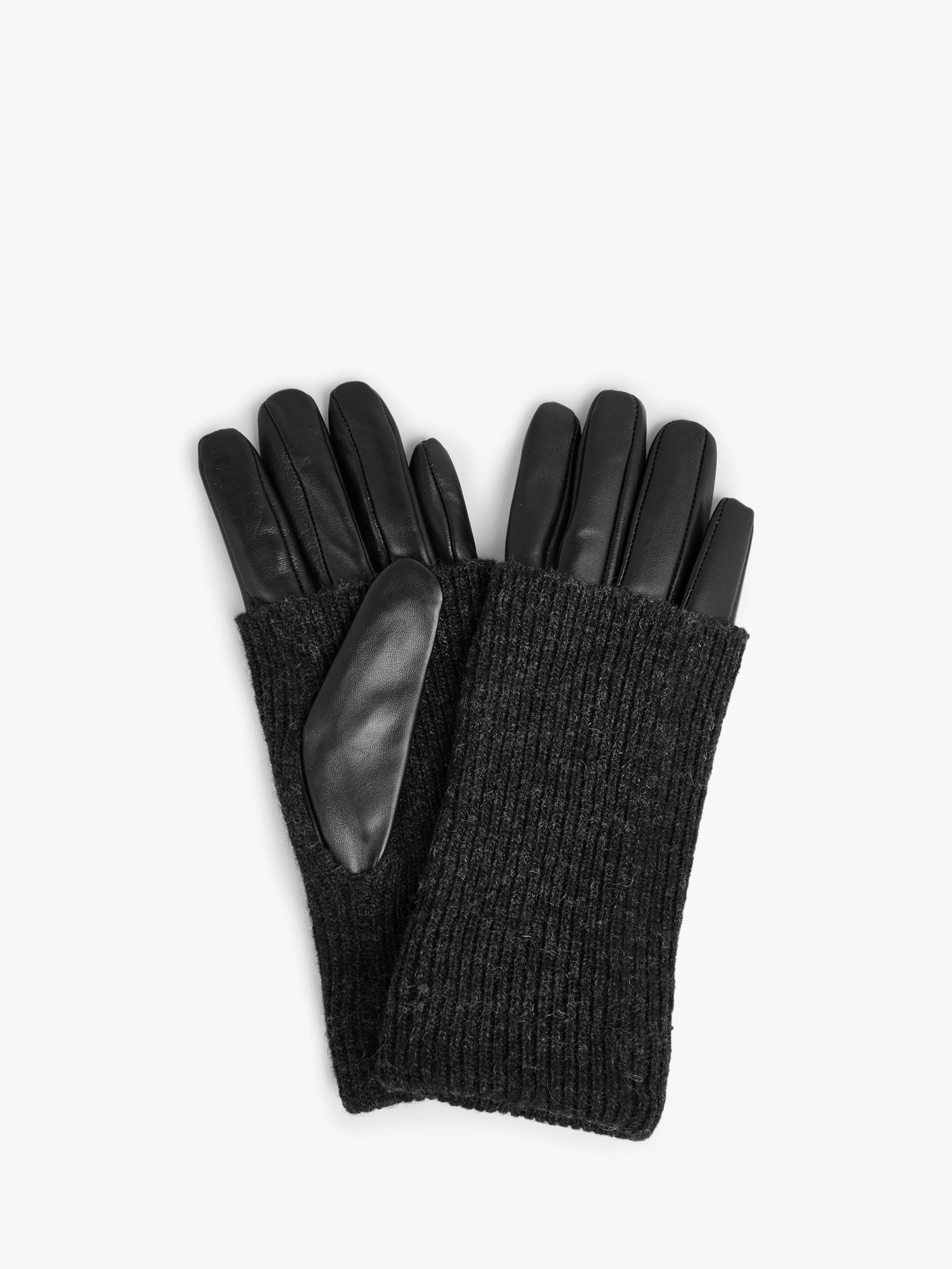 HUSH Robin Leather Gloves, Black
