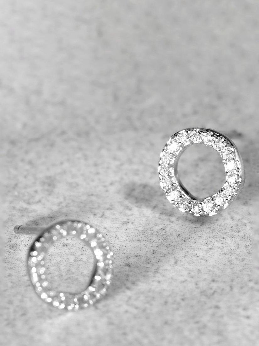 Mint Velvet Cubic Zirconia Circle Stud Earrings