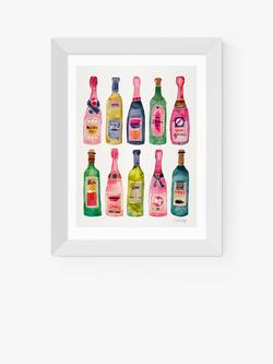EAST END PRINTS Cat Coquillette 'Champagne' Framed Print, White Frame