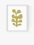 EAST END PRINTS Dan Hobday 'Seaweed Mustard' Framed Print