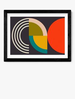 EAST END PRINTS Ana Rut Bre 'Geometric on Black I' Framed Print, Black Frame