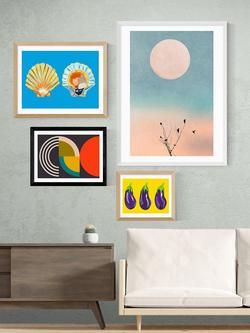 EAST END PRINTS Ana Rut Bre 'Geometric on Black I' Framed Print - view 2, Black Frame