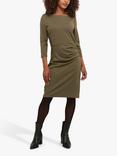 KAFFE Sara Ruched Detail Dress, Canteen