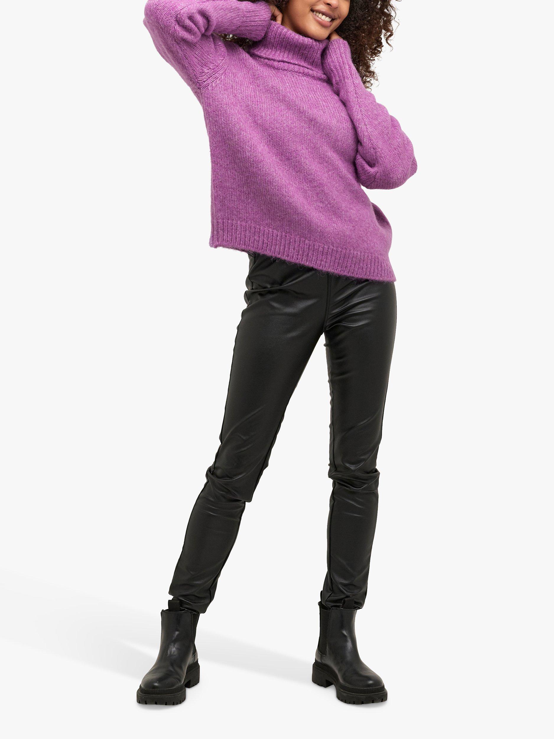 KAFFE Alioma Roll Neck Jumper, Iris Orchid Melange