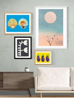 EAST END PRINTS Alisa Galitsyna 'Black Tulips II' Framed Print - view 2, Black Frame