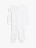 John Lewis Baby Safari Animal Velour Sleepsuit, Cream