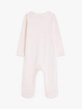 John Lewis Baby Elephant Stripe Bodysuit, Pink/Multi