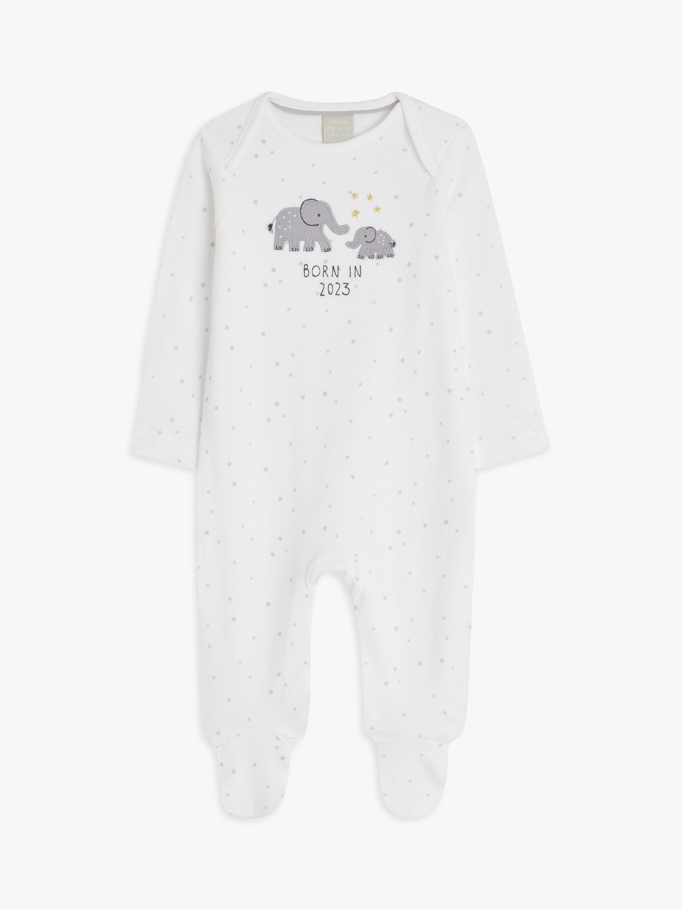 John Lewis Baby Born in 2023 Bodysuit, White