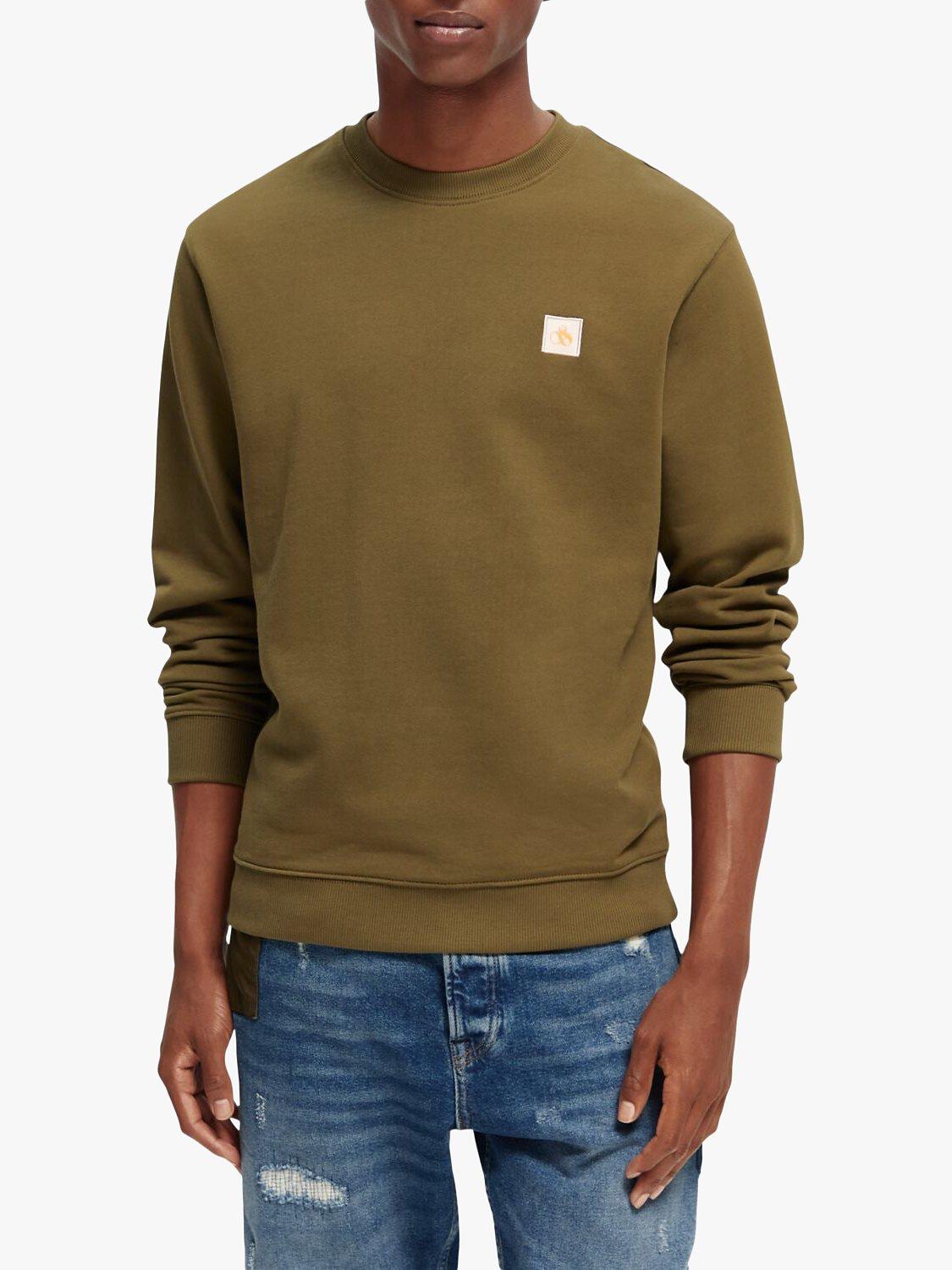 Scotch & Soda Felpa Logo Sweatshirt, 0360 - Military