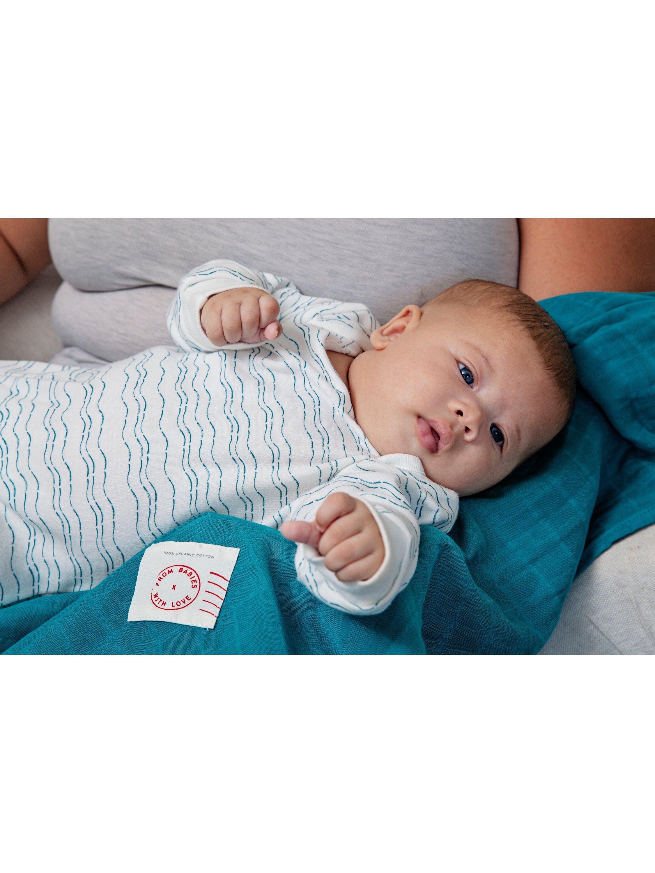 Product image 5 of 6, which shows From Babies with Love Baby Waves Of Joy Baby Grow, Neutral, 0-3 months