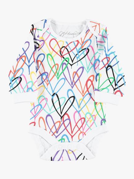 From Babies with Love Baby #Lovewall Bodysuits Gift Set, Neutral - view 2, Neutral