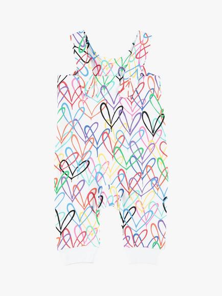 From Babies with Love Baby Organic #Lovewall Dungarees, Multi, Multi