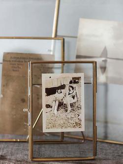 Nkuku Danta Photo Frame, Antique Brass, Antique Brass