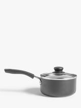 John Lewis ANYDAY Aluminium Non-Stick Saucepan & Lid, Grey