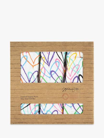 From Babies with Love  #Lovewall Muslin Baby Shawl Gift Set, 