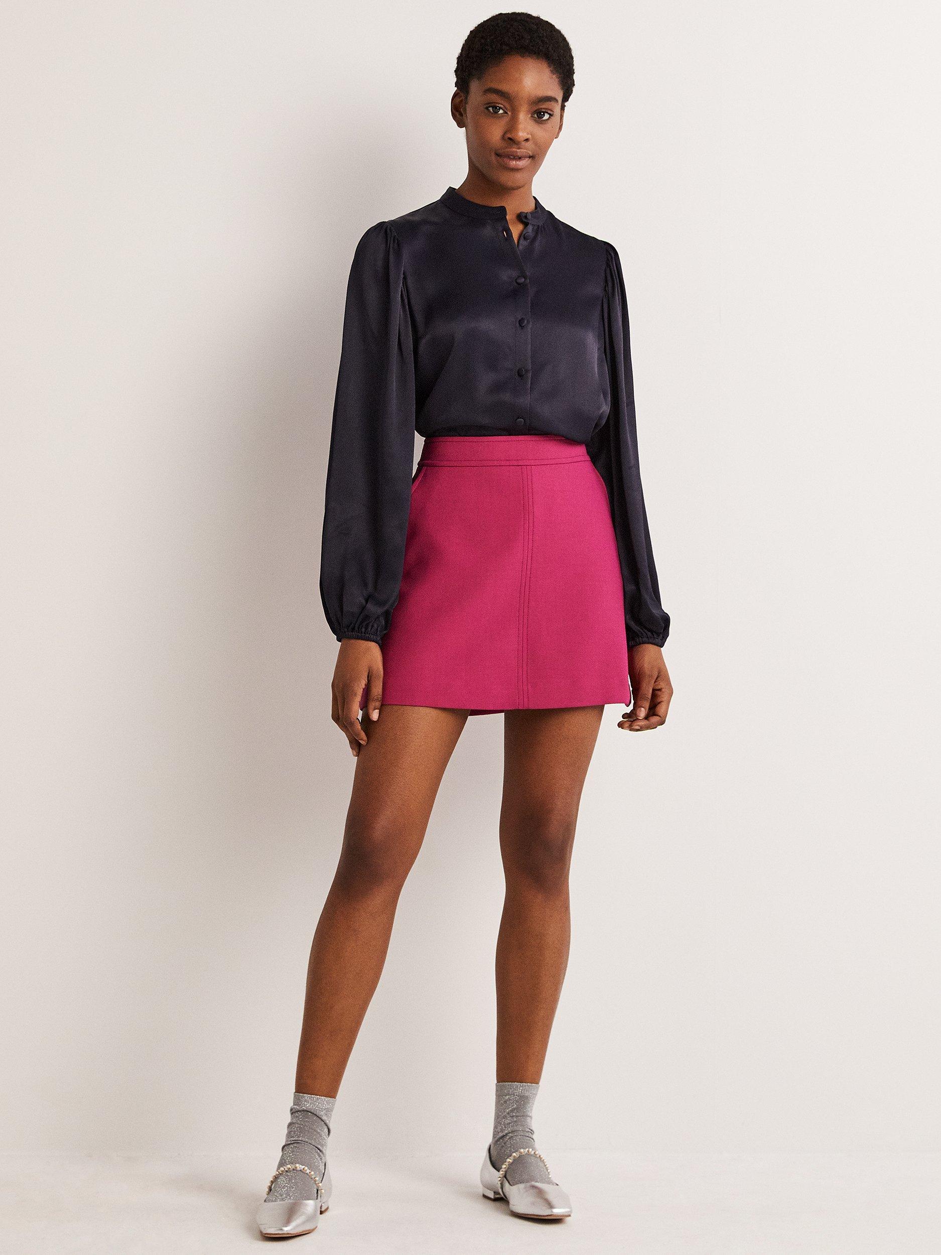Boden Blouson Sleeve Satin Shirt