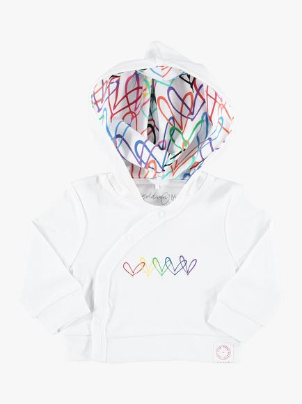 From Babies with Love Baby Organic #Lovewall Hoodie, Neutral, Neutral