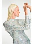 Whistles Sequin Column Dress, Silver