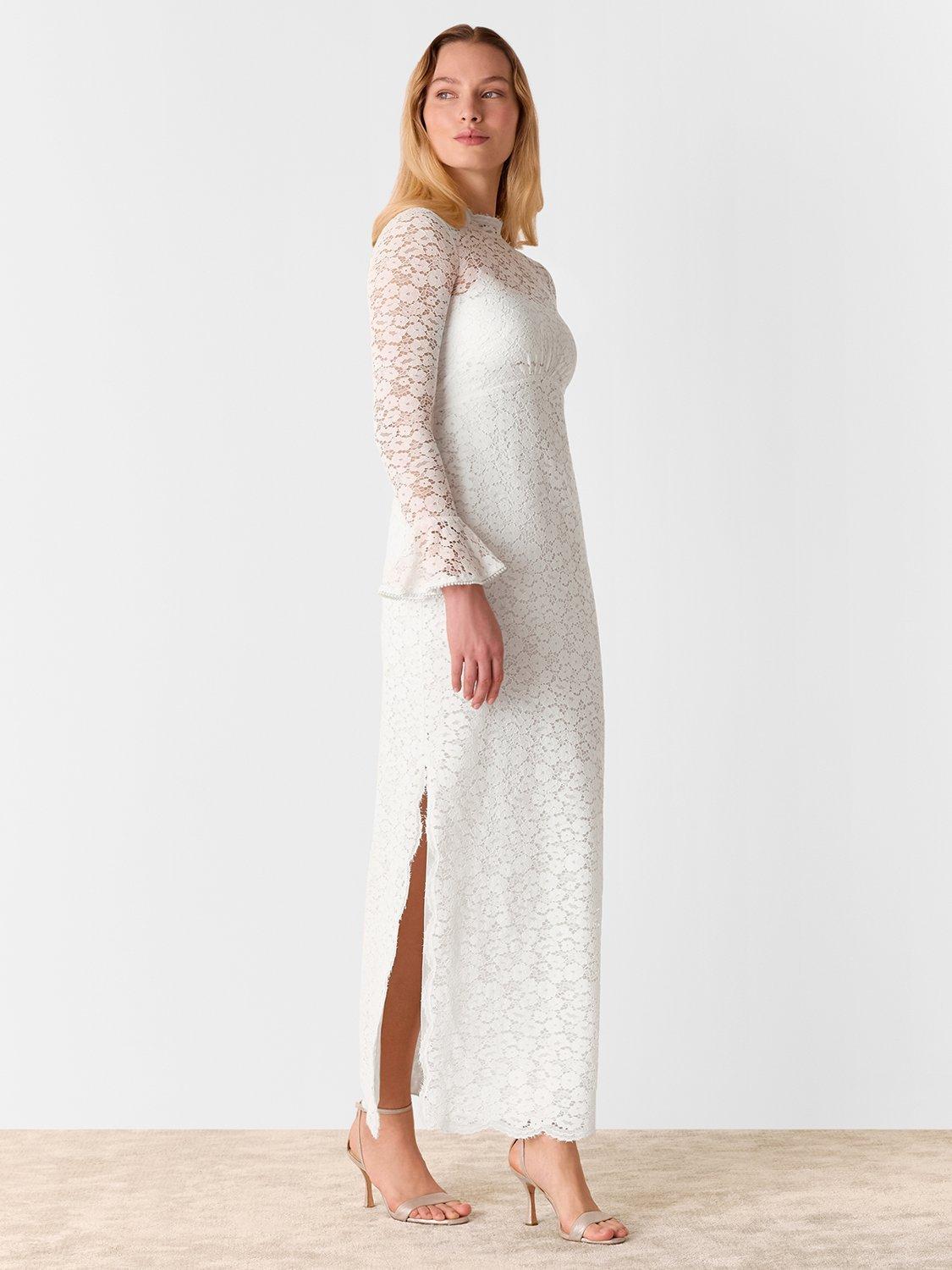 Whistles Frances Lace Wedding Dress Ivory