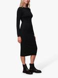 Whistles Annie Sparkle Knitted Dress, Black