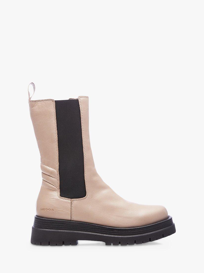 Moda in Pelle Shoon Idiom Leather Chelsea Boots, Cream, 7