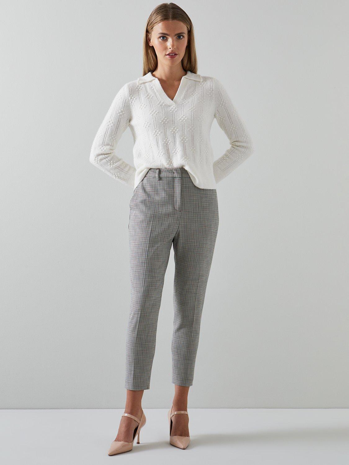 L.K.Bennett Nina Dogtooth Cropped Trousers
