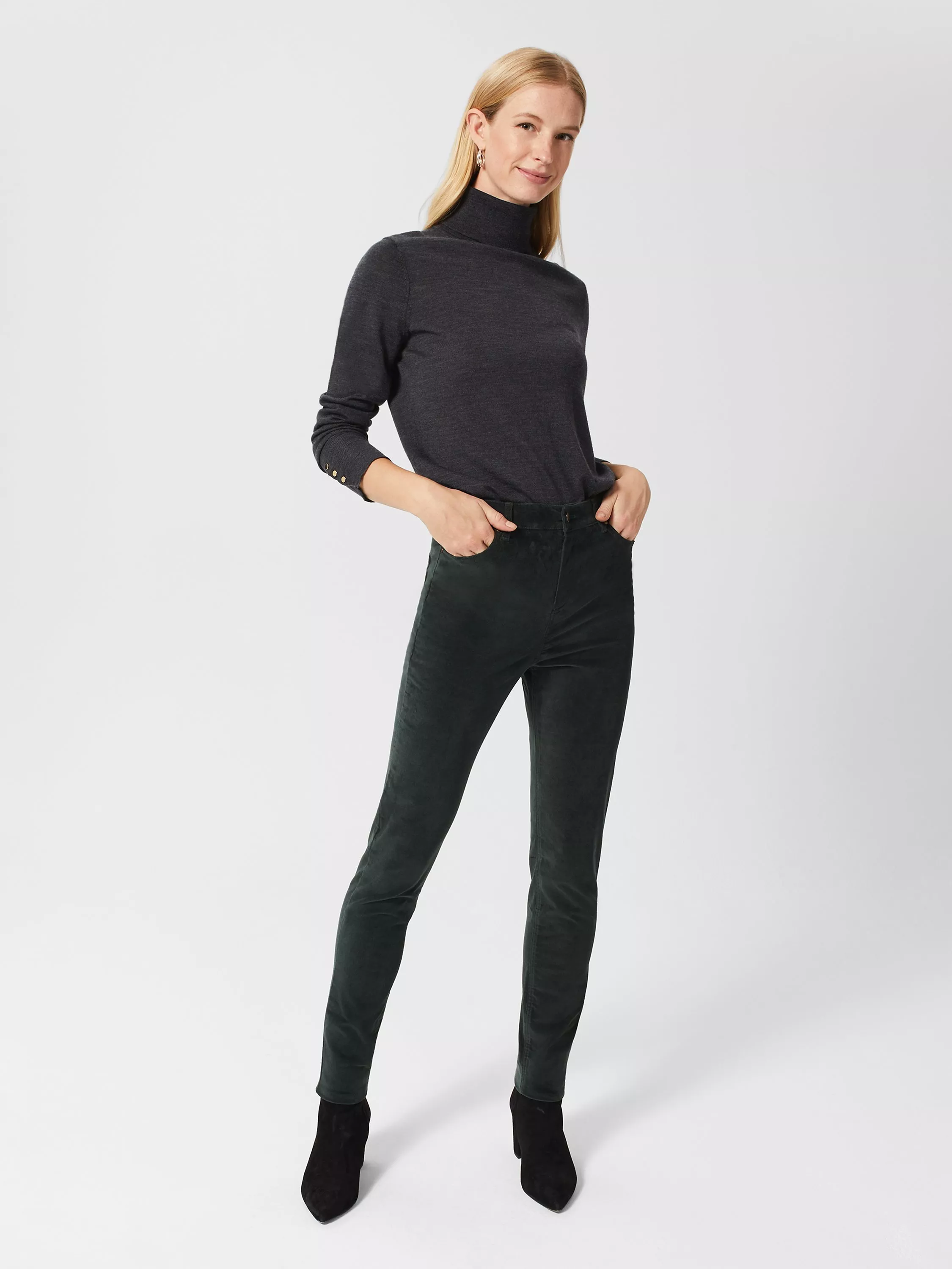 Black velvet jeans ladies best sale