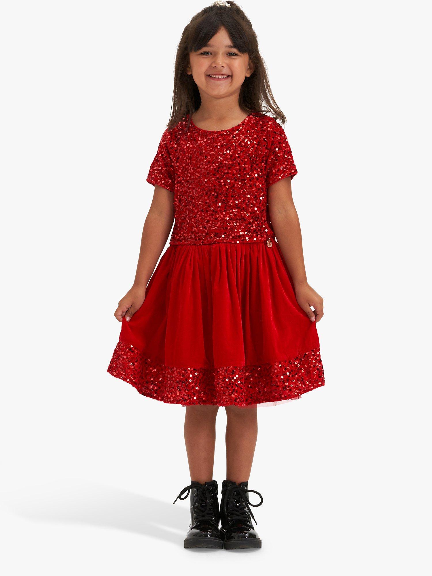 Angel & Rocket Kids' Sequin Tutu Dress, Red