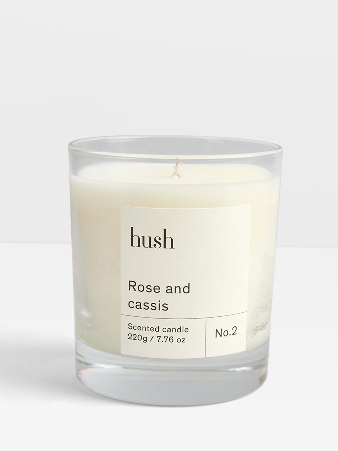 HUSH Rose & Cassis Scented Candle, 220g