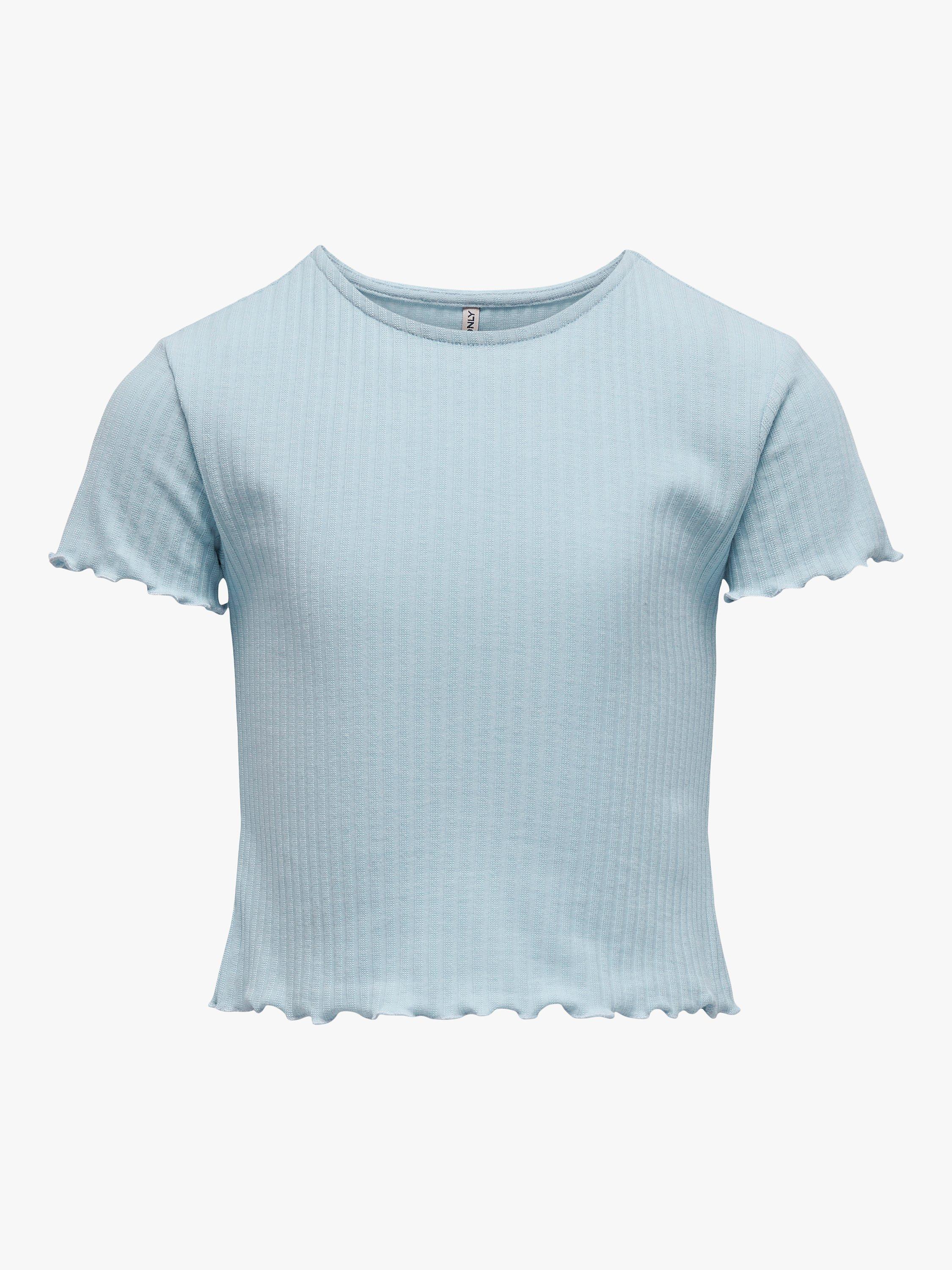 ONLY Kids' Kognella Scallop Edge T-Shirt, Cashmere Blue