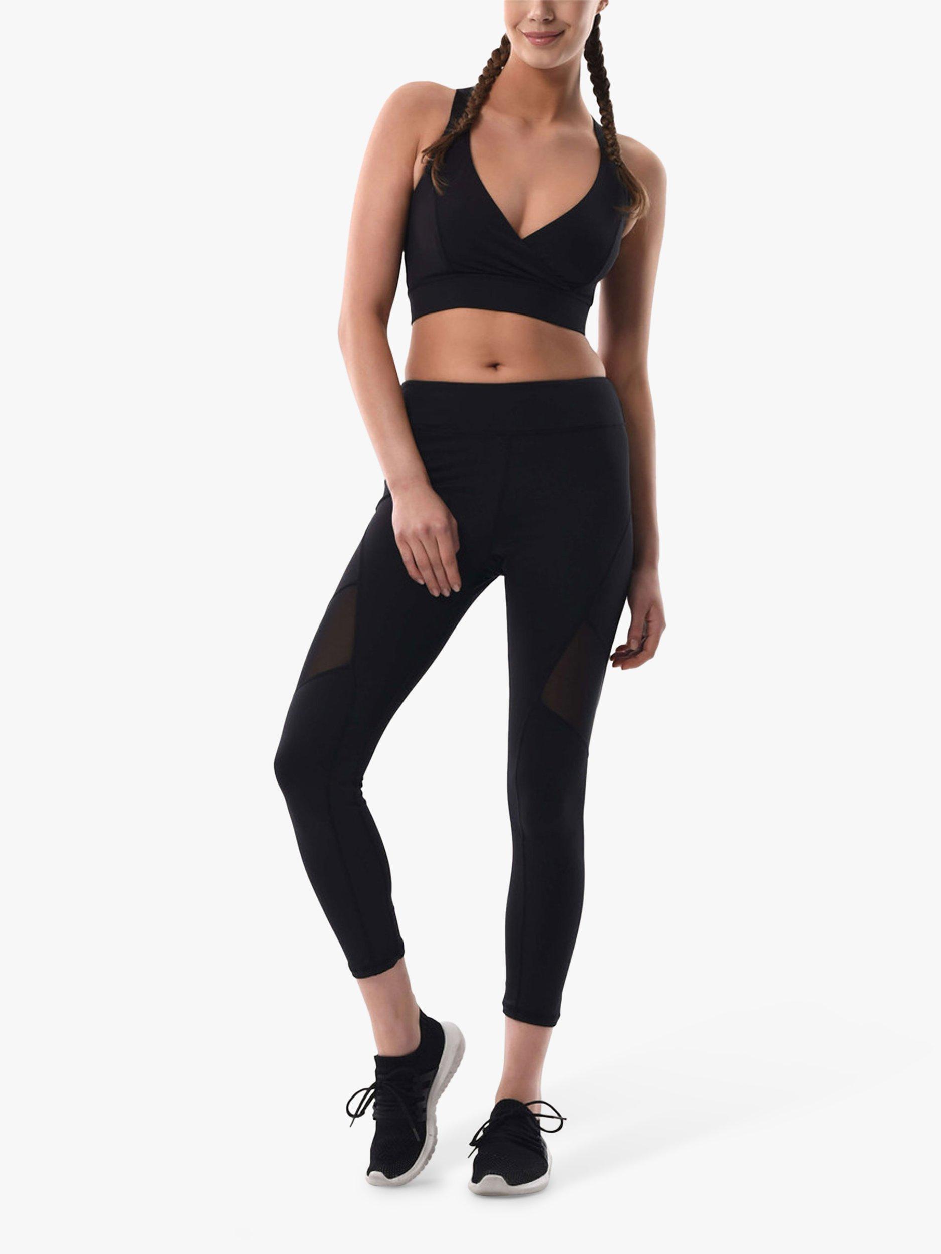 Closet London Crossover Back Sports Bra Top, Black, 8