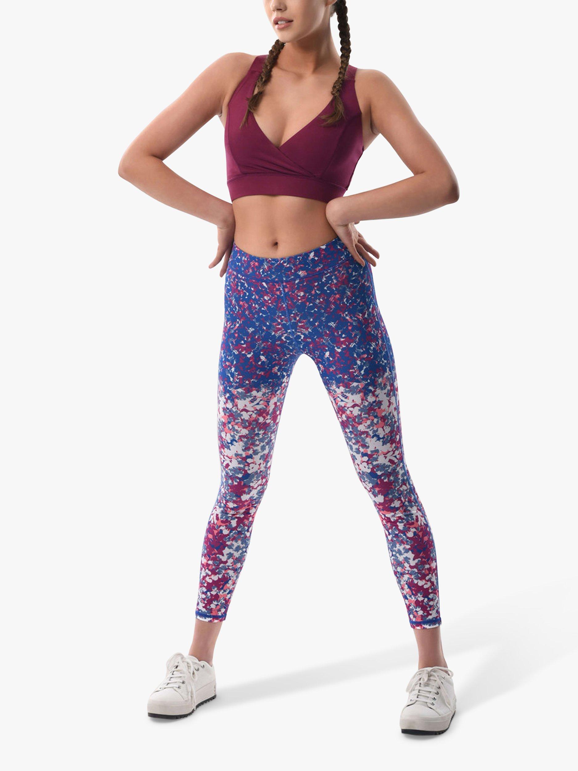 Closet London Abstract Print Sports Leggings Blue Multi