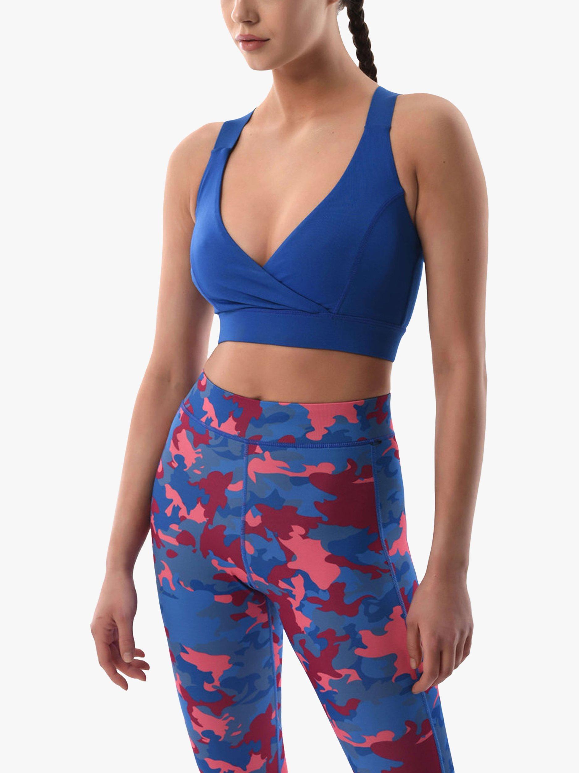 Product image 3 of 4, which shows Closet London Camouflage Print Sports Leggings, Blue/Multi, 10