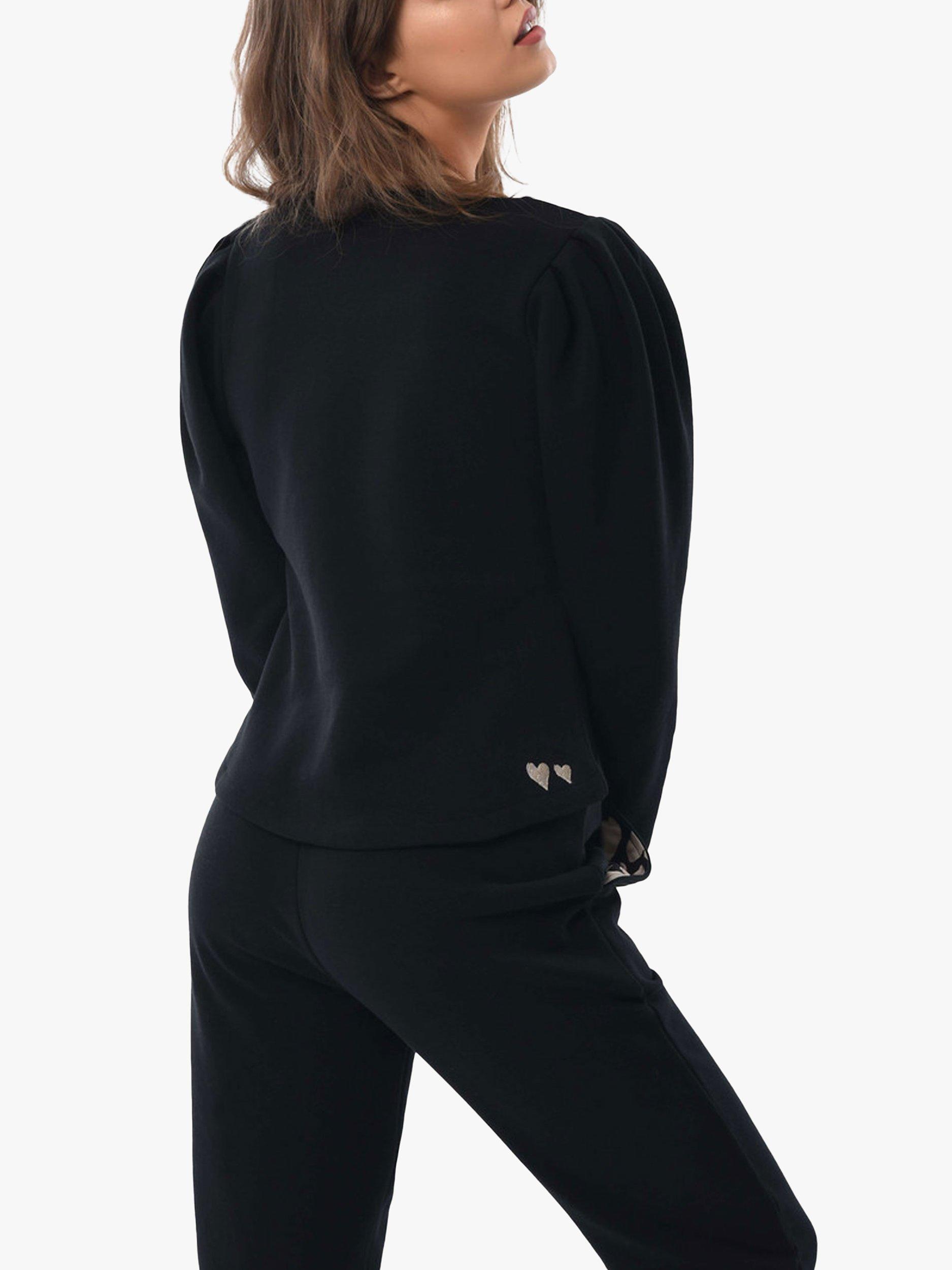 Product image 4 of 4, which shows Closet London Cropped Zip Detail Sweatshirt, Black, 8