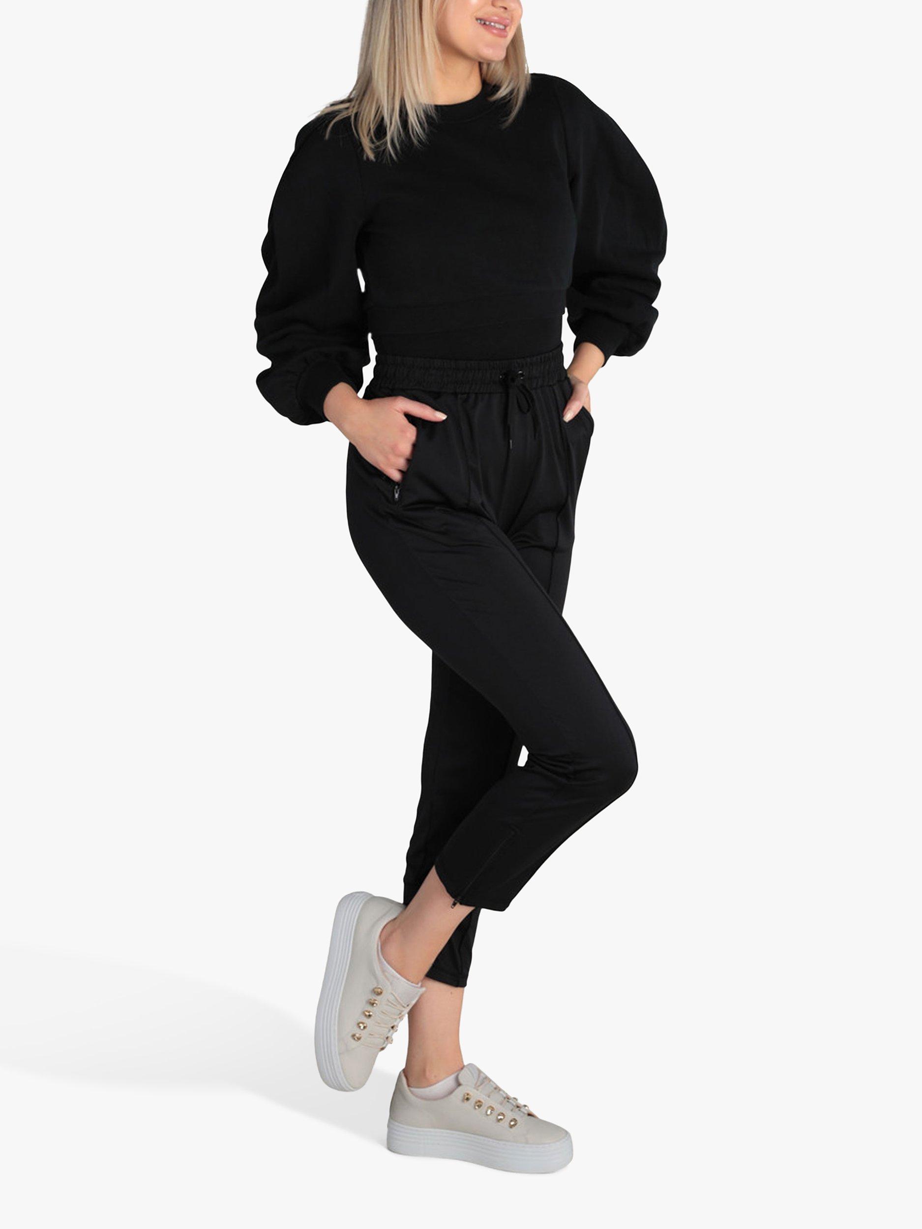 Product image 2 of 4, which shows Closet London Slim Ankle Length Joggers, Black, XS