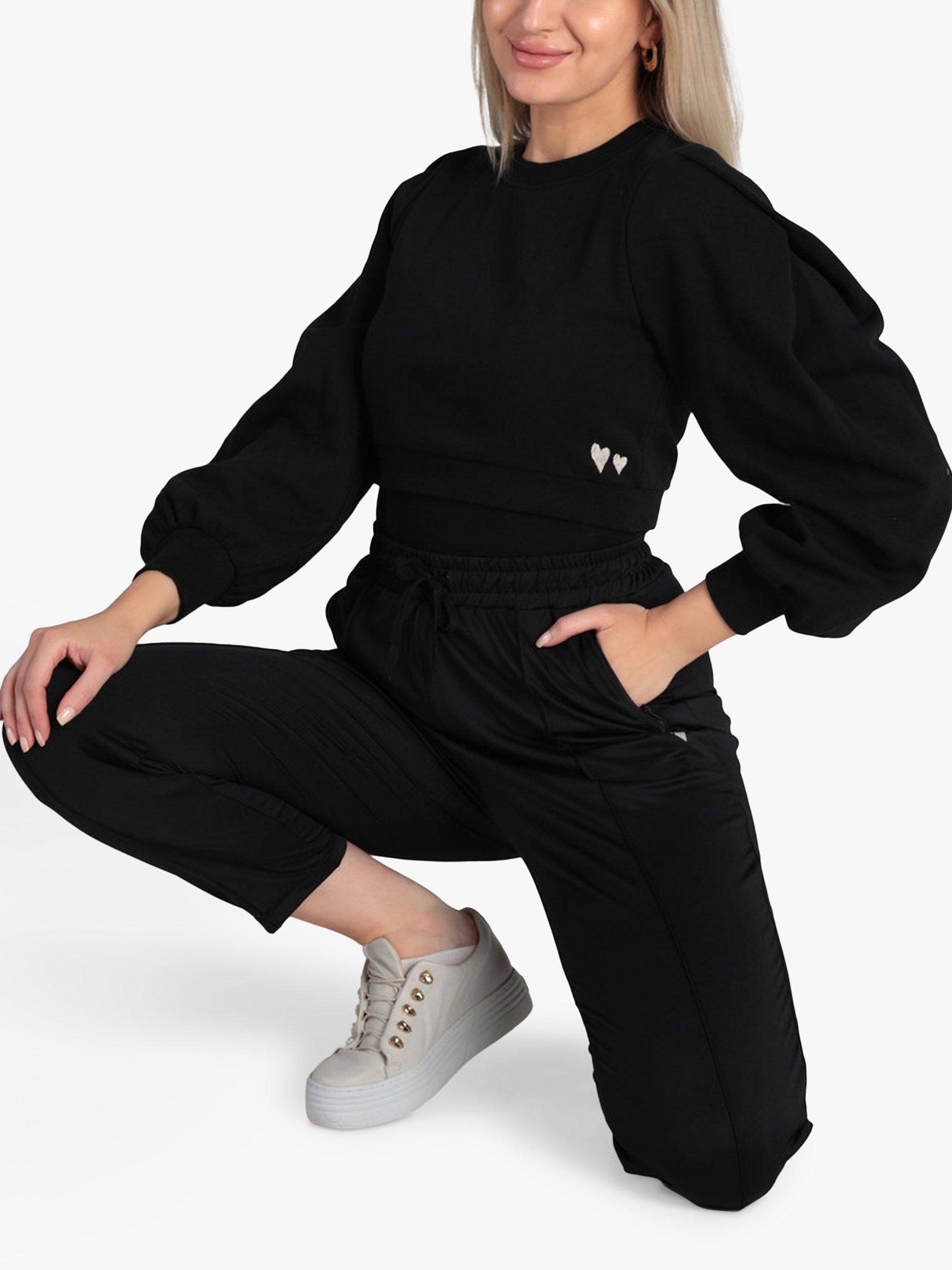 Product image 4 of 4, which shows Closet London Slim Ankle Length Joggers, Black, XS