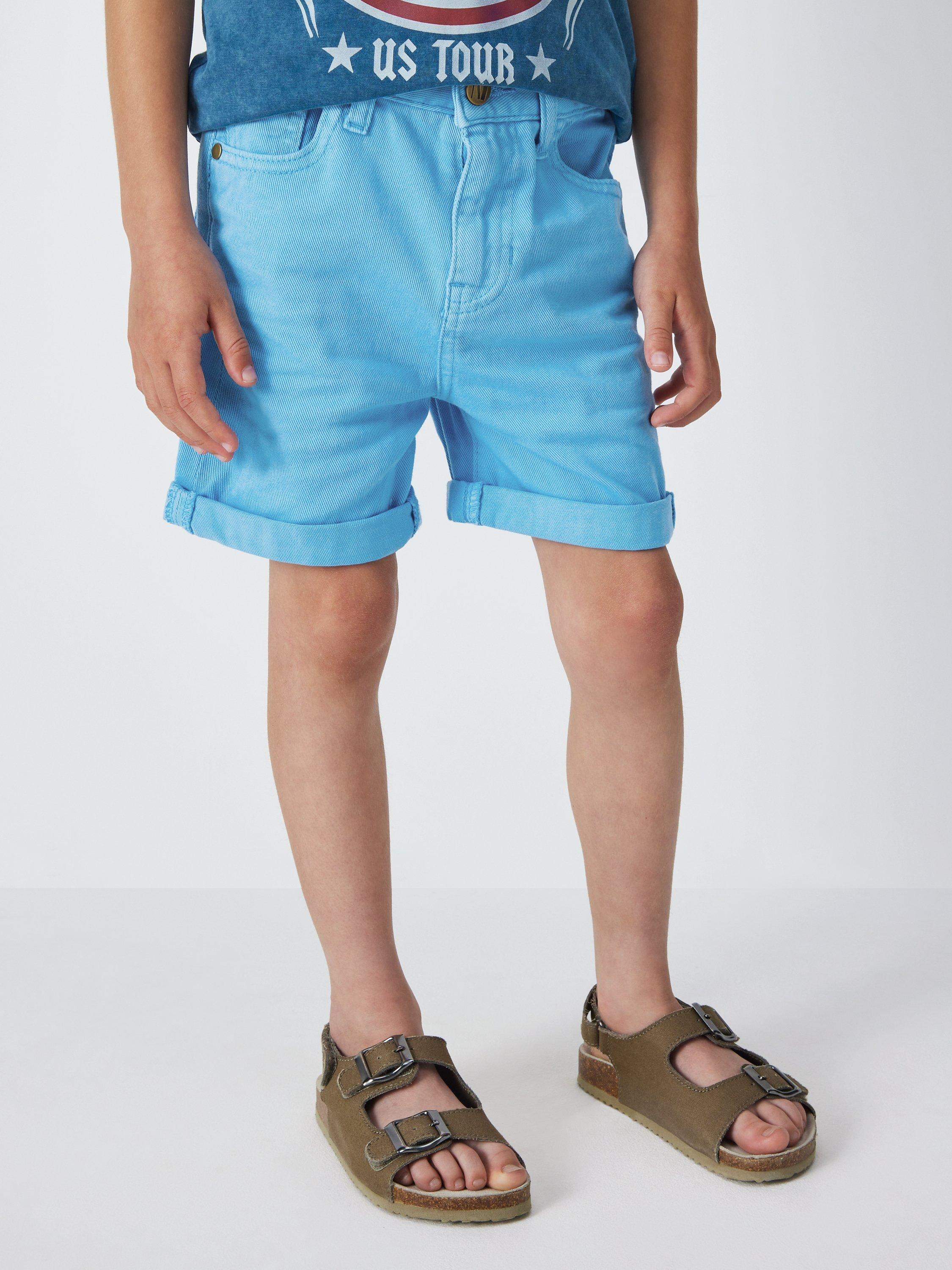 John Lewis Kids' Plain Denim Shorts, Blue