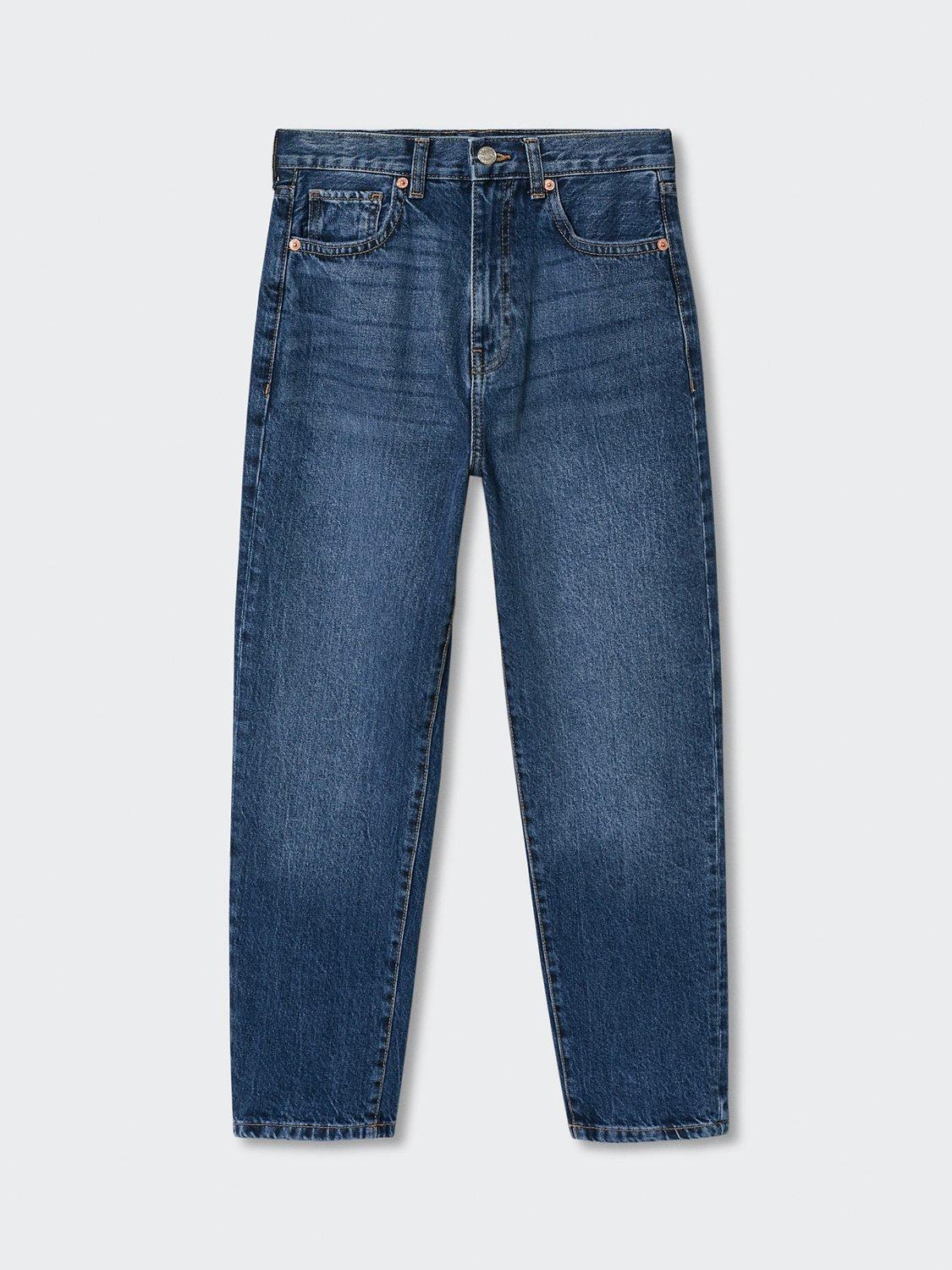 Mango Cris High Waist Jeans, Blue