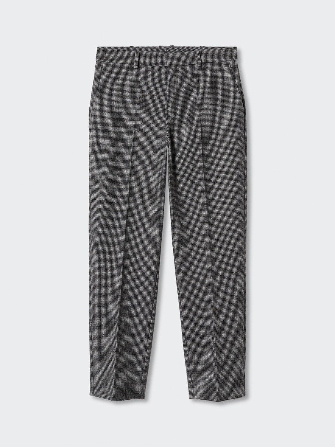 Mango Anna Wool Blend Skinny Leg Suit Trousers, Grey