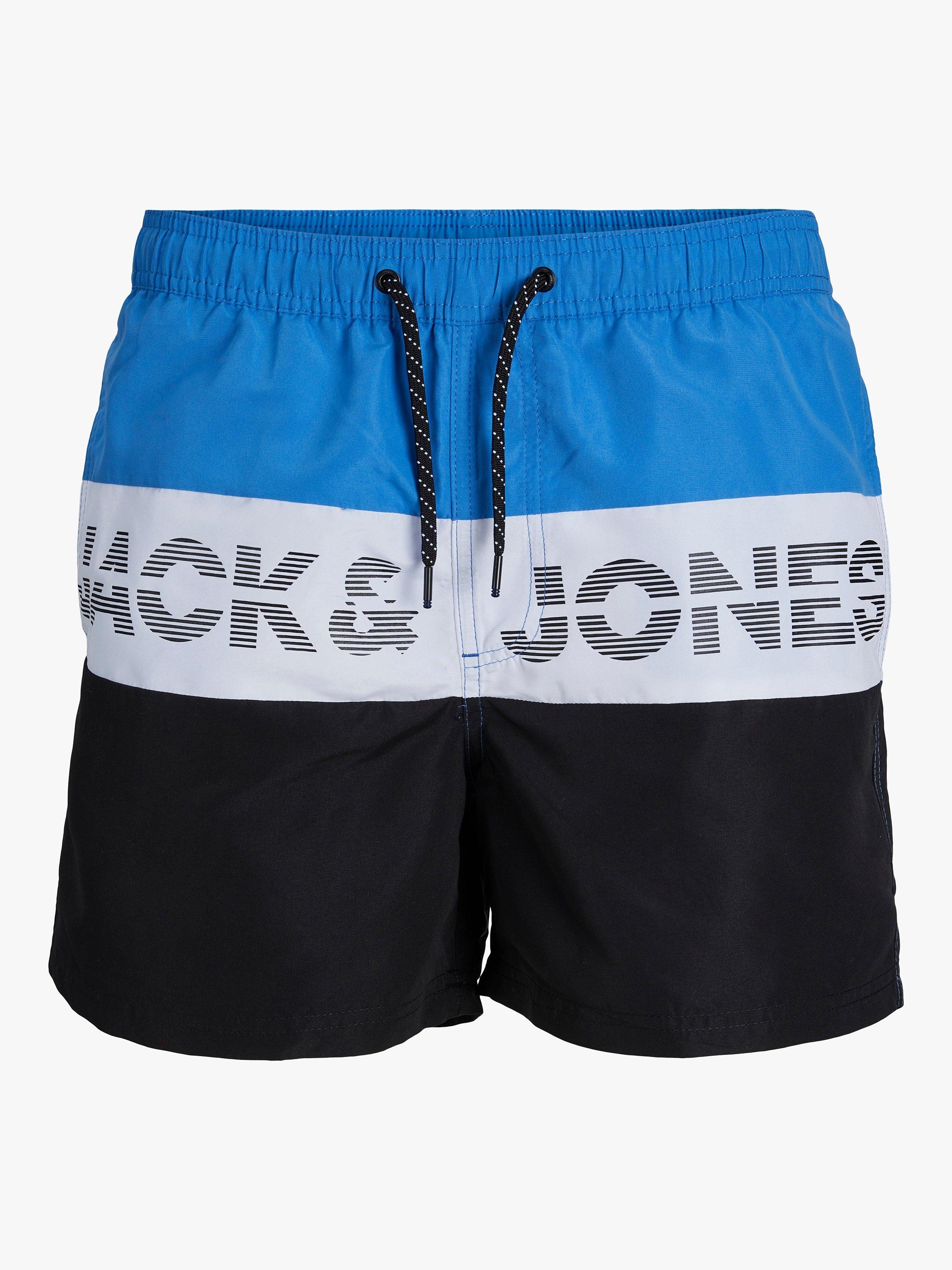 Jack & Jones Kids' Colour Block Swim Shorts, Supersonic Blue