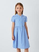 John Lewis School Belted Gingham Checked Summer Dress
