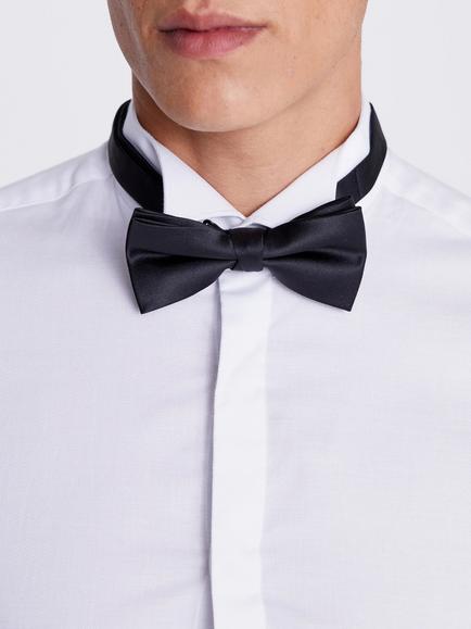 Moss Slim Fit Wing Collar Dress Shirt, White - view 2, White