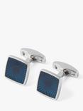 Simon Carter Enamel Sunray Cufflinks, Navy