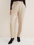 Phase Eight Kehlani Shimmer Peg Leg Trousers, Champagne