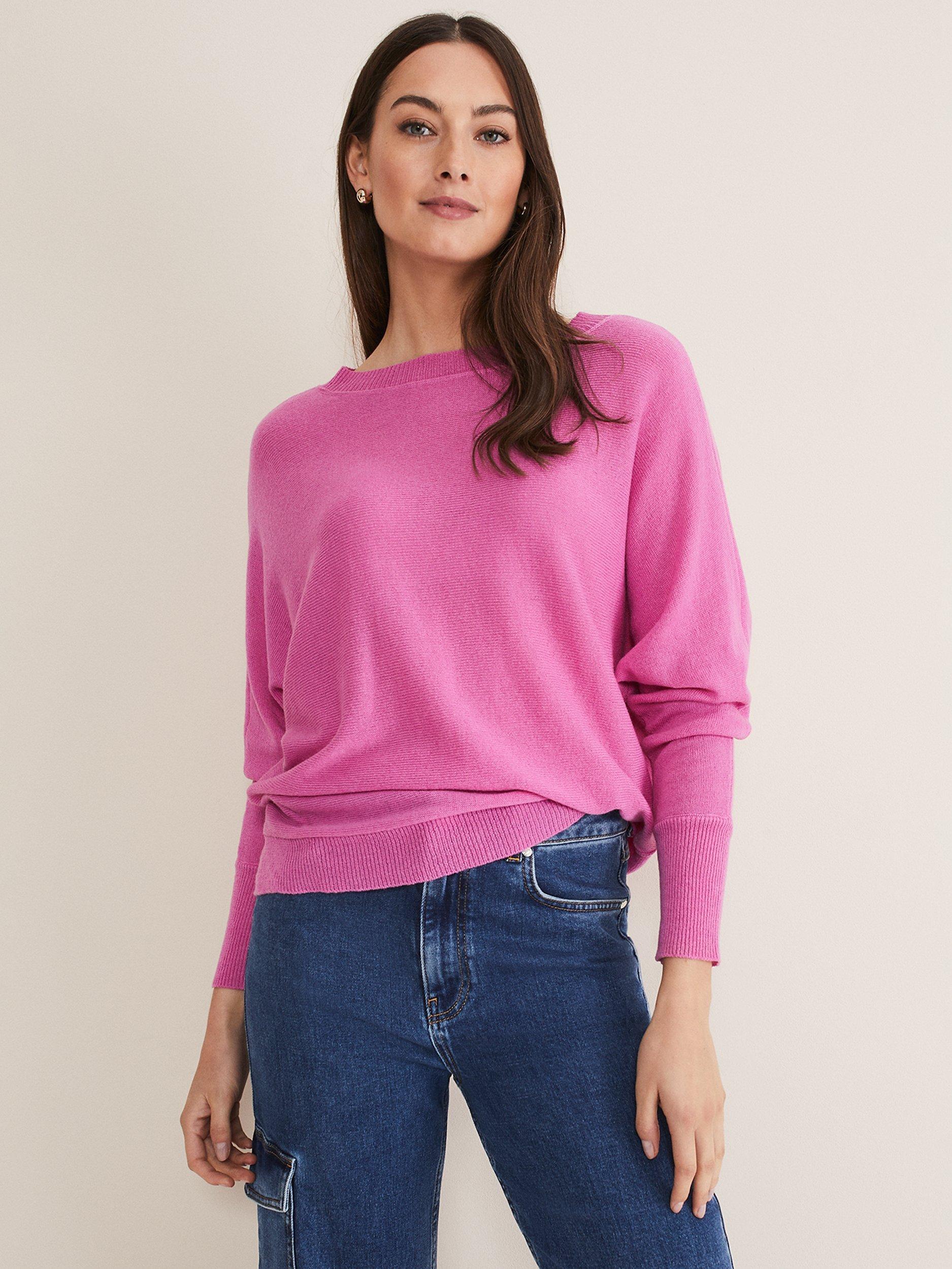 Phase Eight Beatrice Cashmere Jumper, Pink Tulip