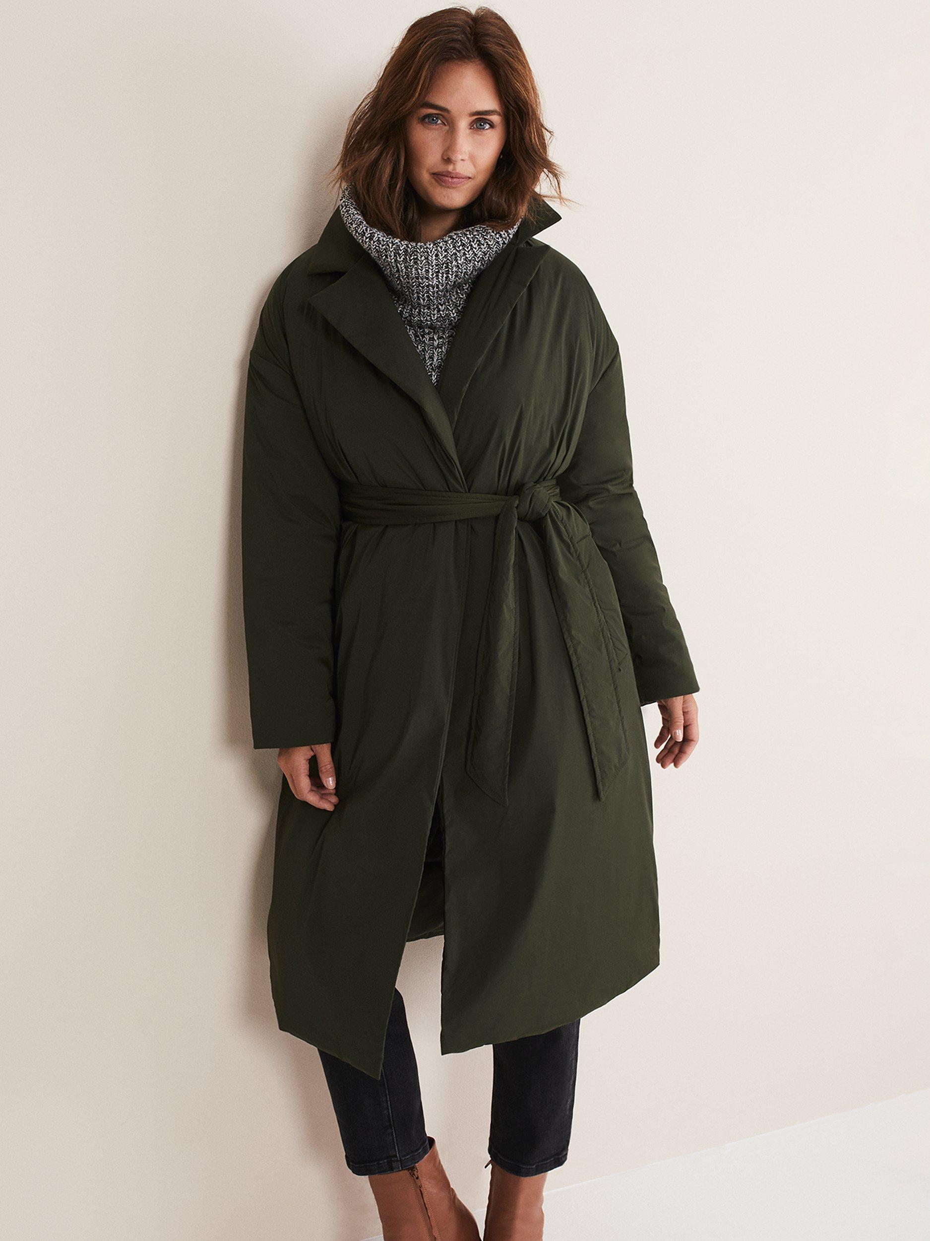 Phase Eight Erin Puffer Coat, Bottle Green